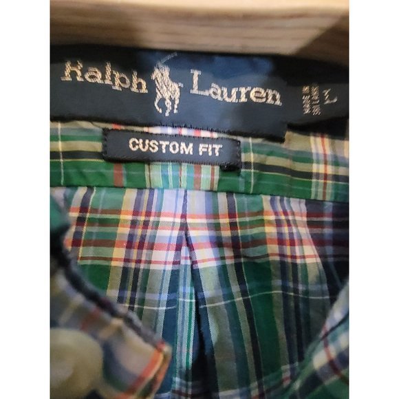 Ralph Lauren Custom Fit Men's Button-Down Dress/Casual Long Sleeve Shirt Size La - Picture 4 of 7